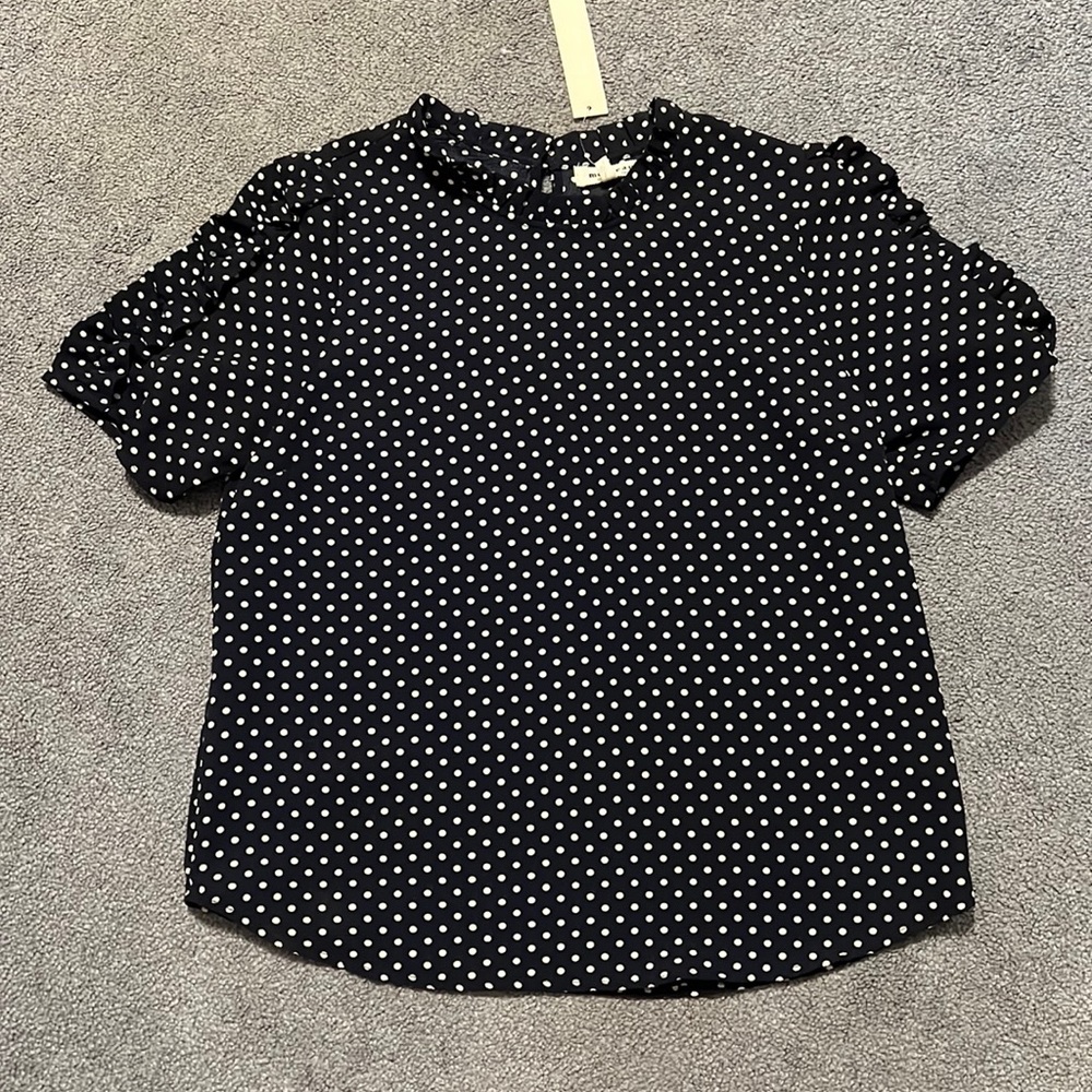 NWT Monteau polka dot blouse